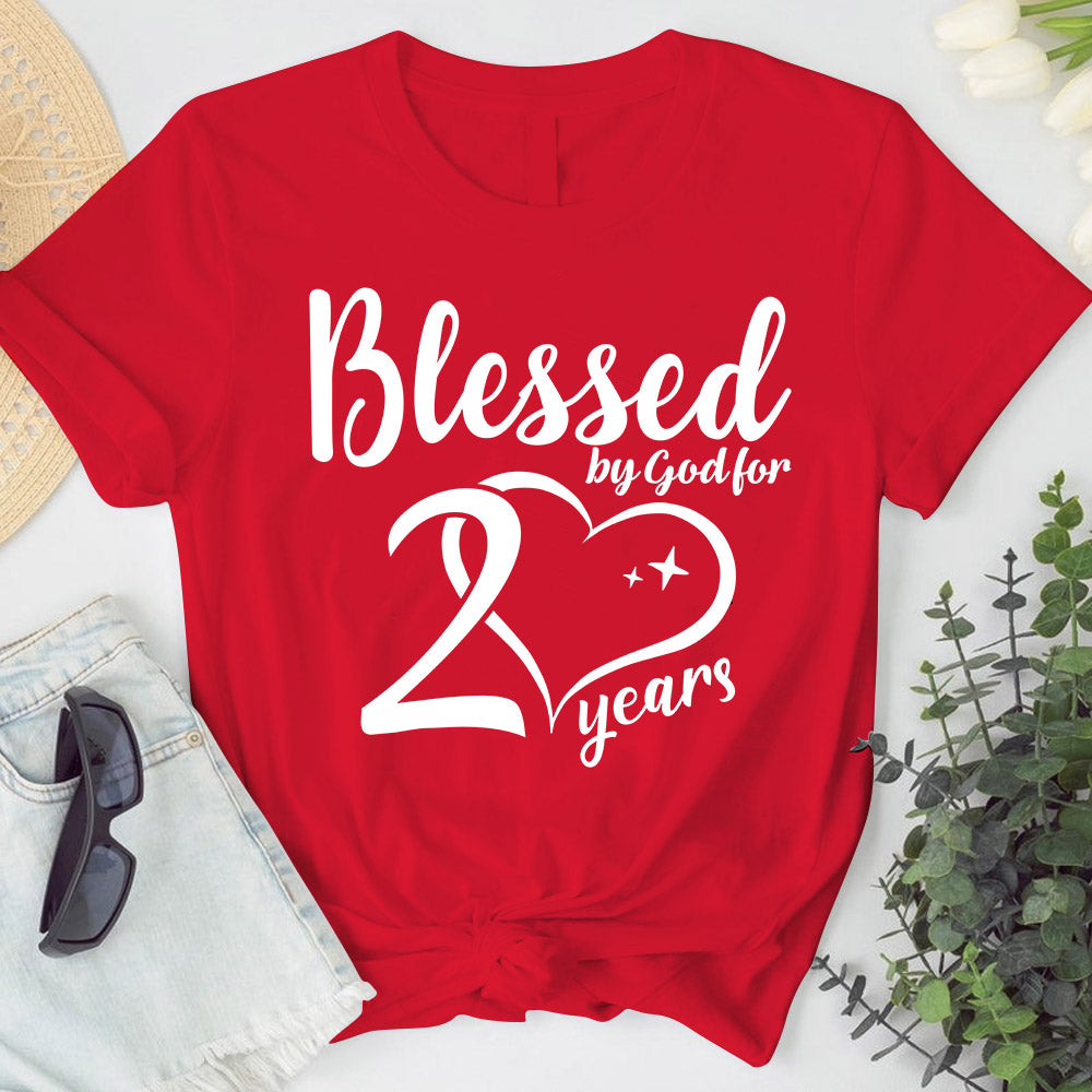 Blessed By God For 20 Years – Happy 20th Birthday shirt