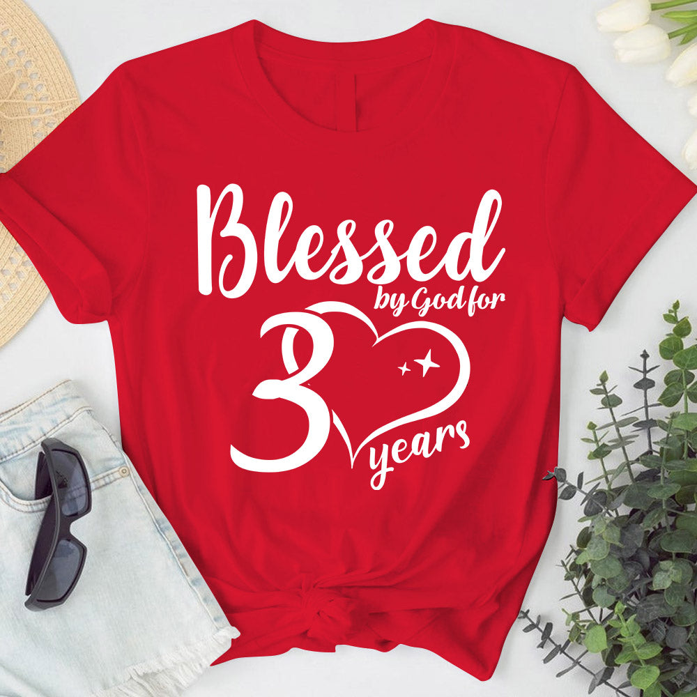 Blessed By God For 30 Years – Happy 30th Birthday shirt