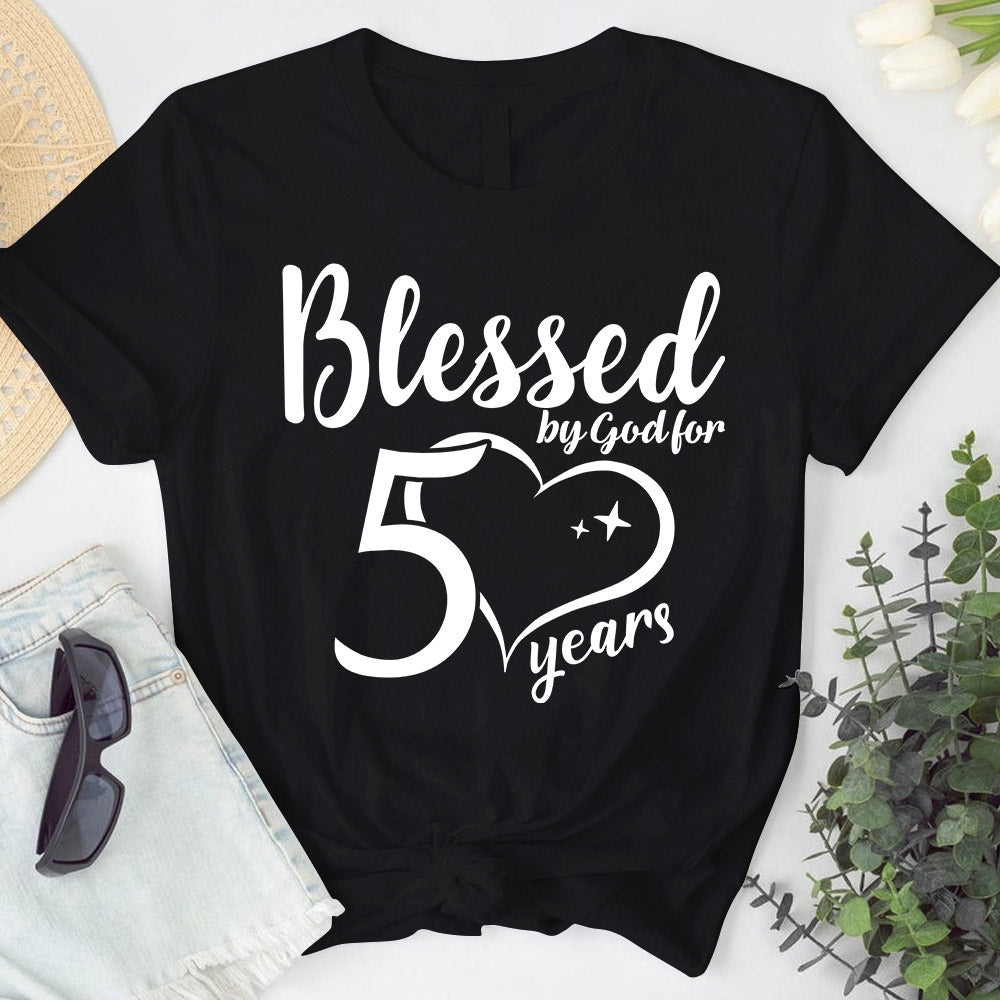 Blessed By God For 50 Years – Happy 50th Birthday shirt