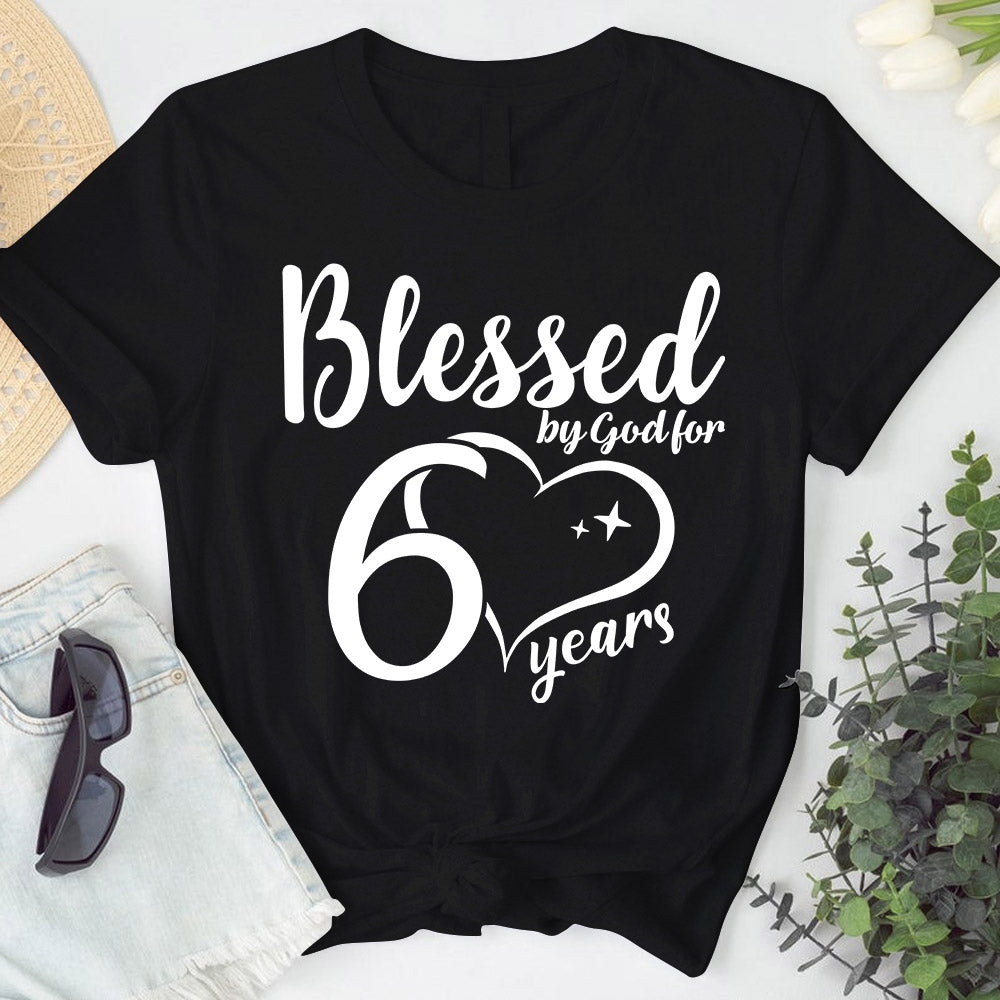 Blessed By God For 60 Years – Happy 60th Birthday shirt