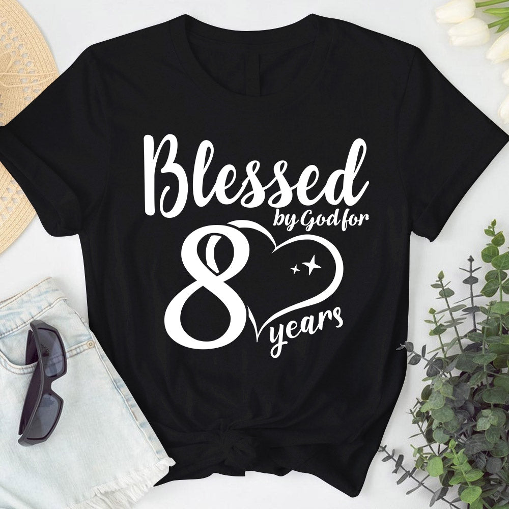 Blessed By God For 80 Years – Happy 80th Birthday shirt