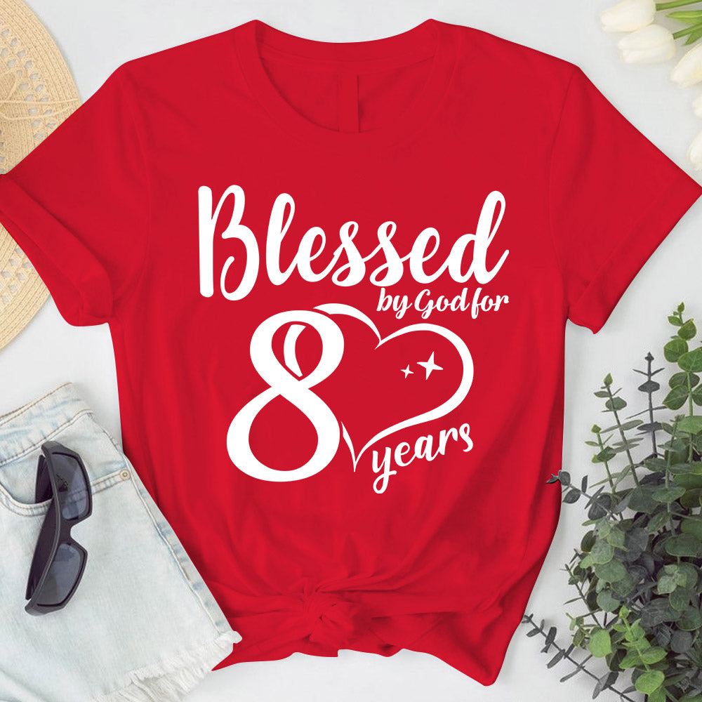 Blessed By God For 80 Years – Happy 80th Birthday shirt