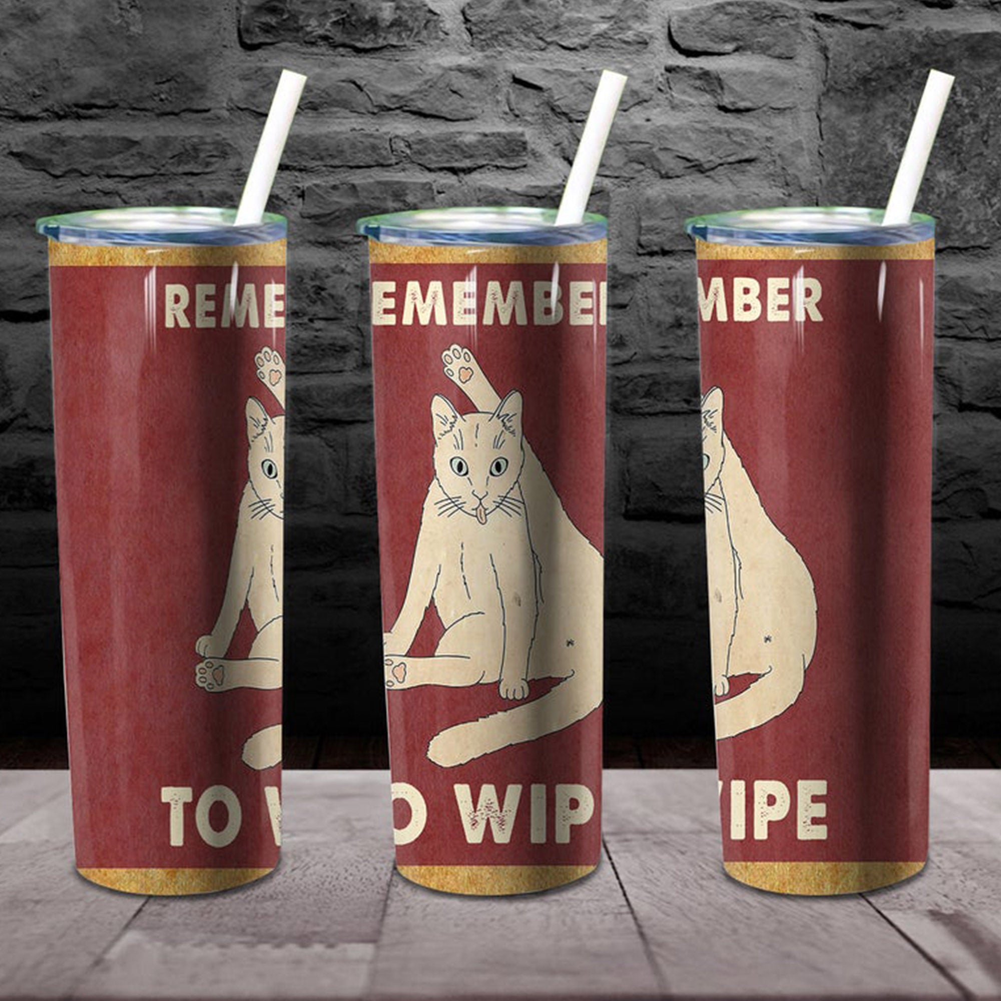 Cat Skinny Tumbler