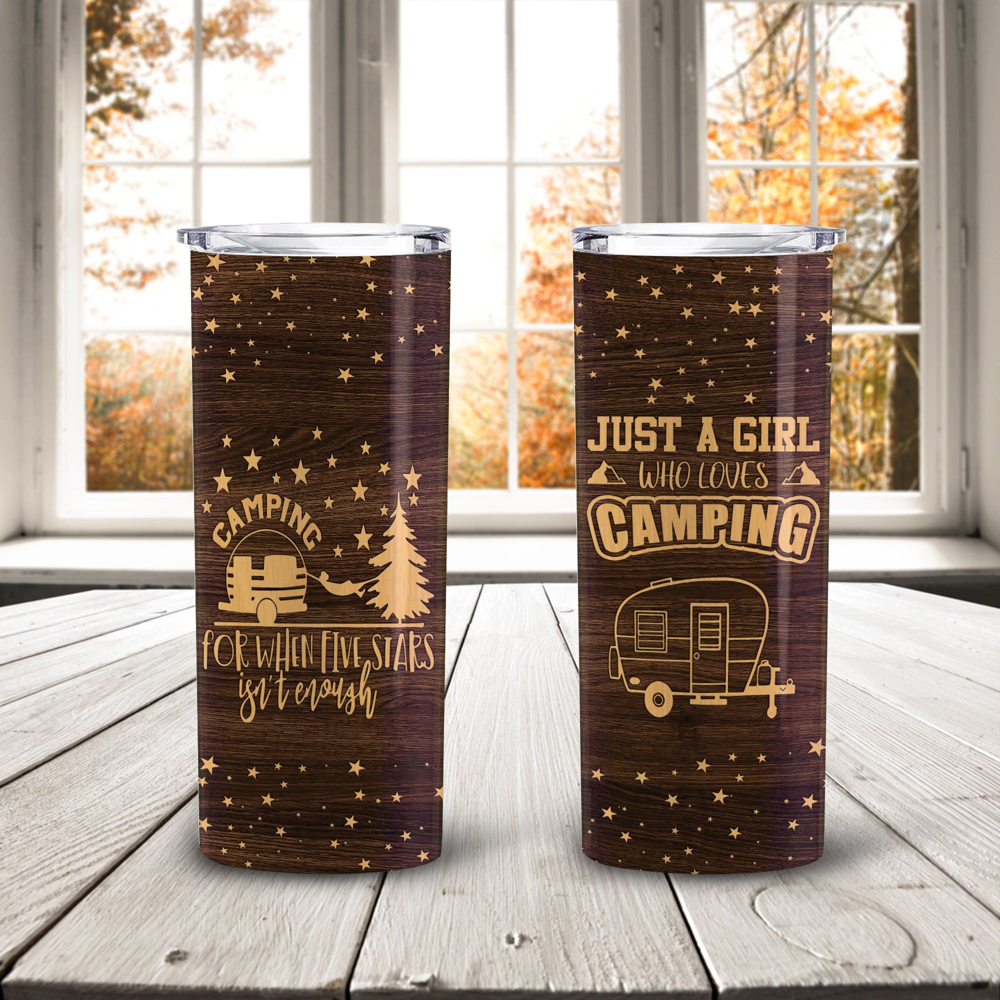 Camping Skinny Tumbler – Just A Girl Who Loves Camping