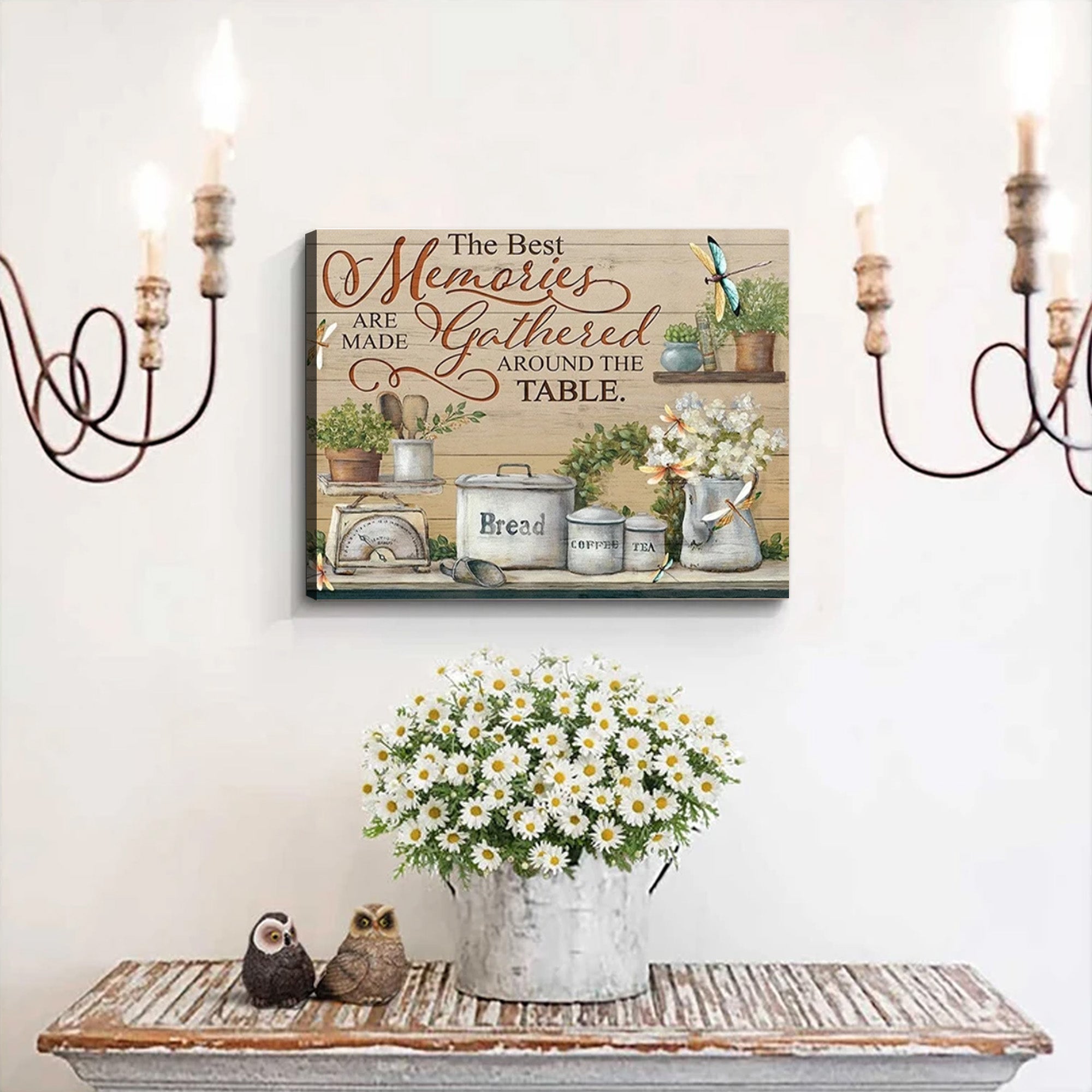 Dragonfly Canvas – The Best Memories Are Made Gathered Around The Table