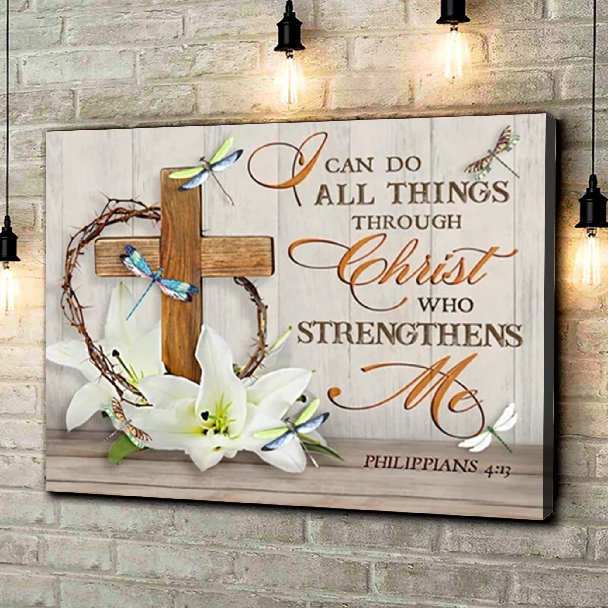 Dragonfly Canvas – I Can Do All Things Through Christ Who Strengthens Me