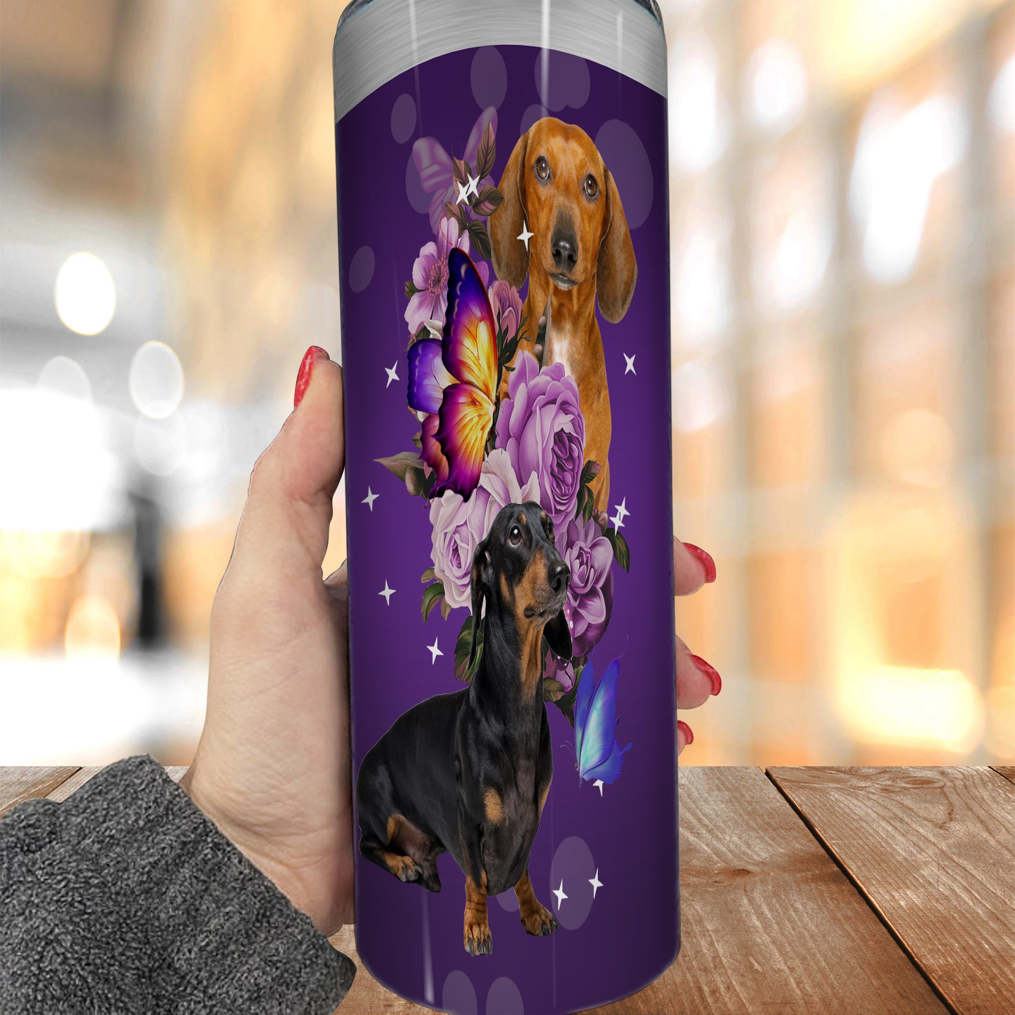 My Mom Said I’m A Baby And My Mom Is Always Right Dachshund Skinny Tumbler