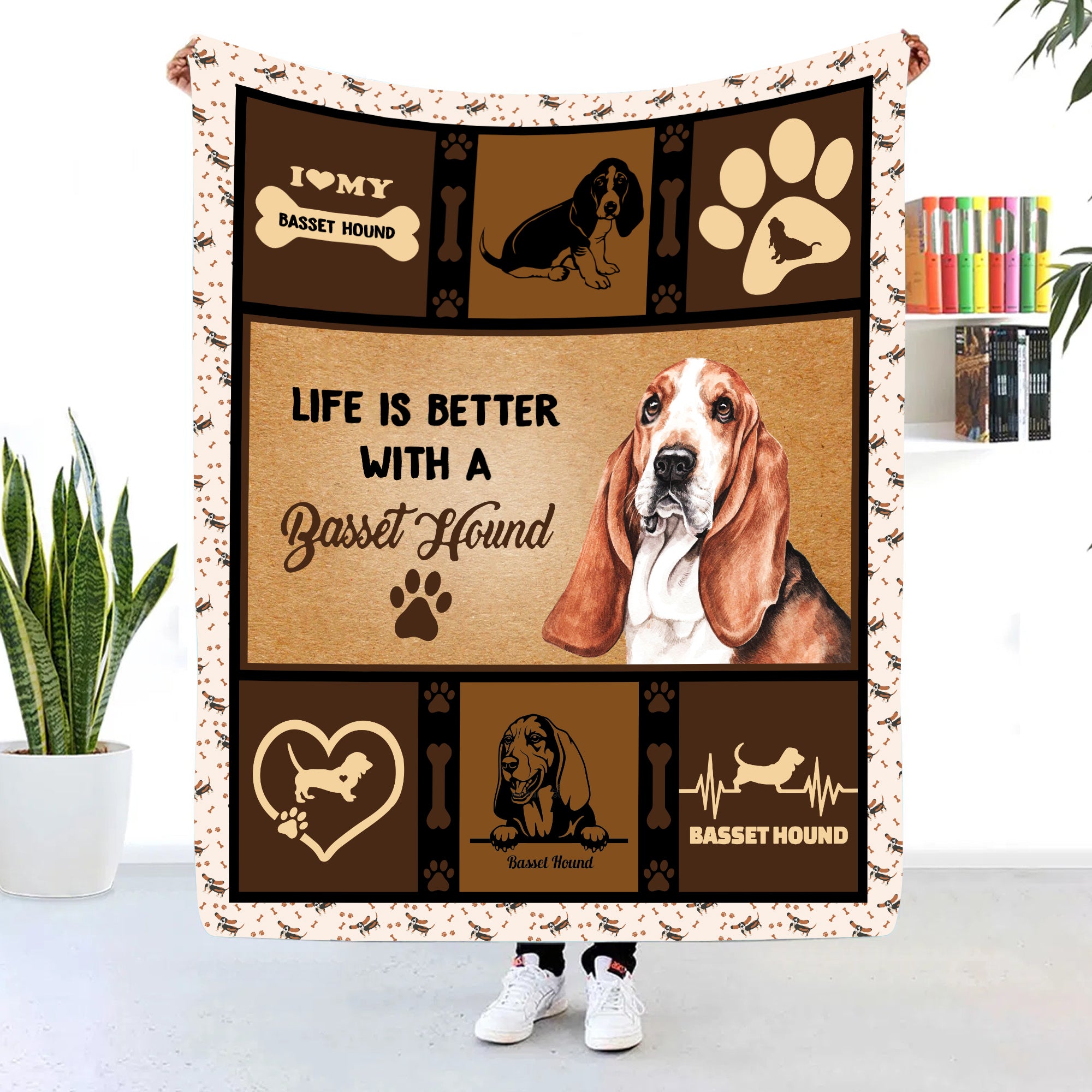 Basset Hound Blanket – Life Is Better With Basset Hound