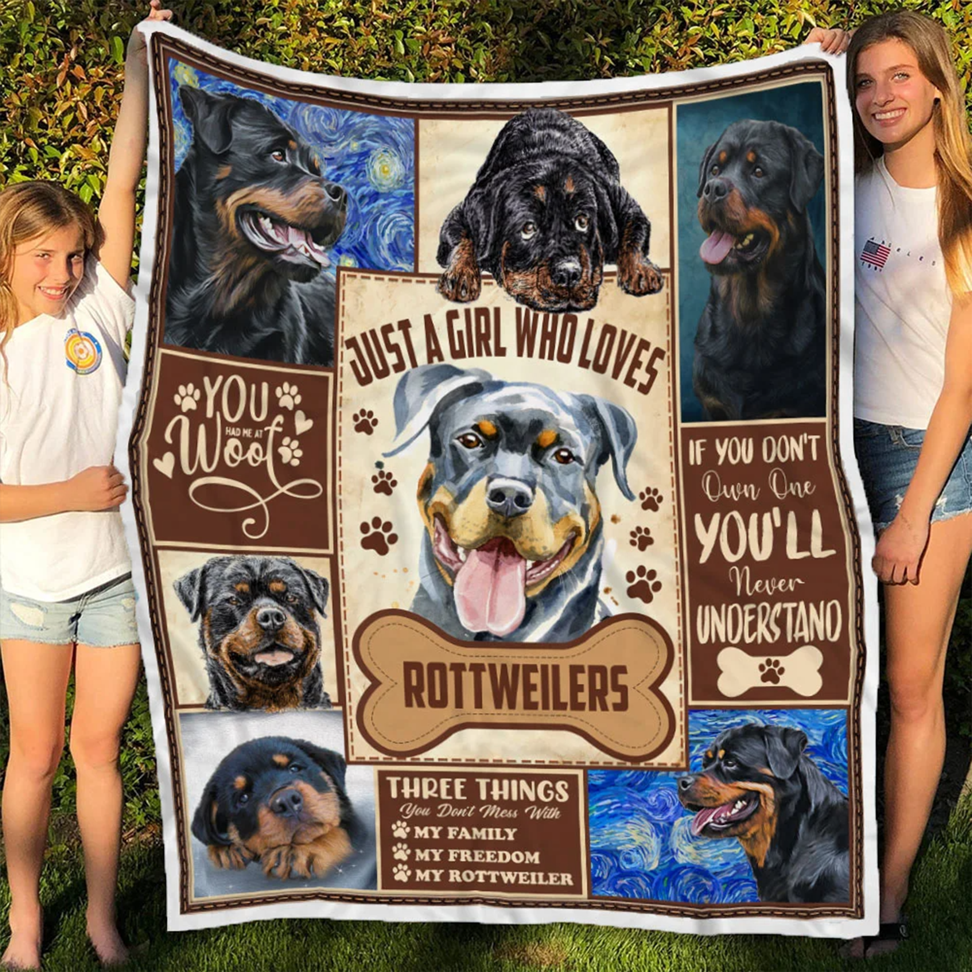 Rottweilers Blanket – Just A Girl Who Loves Rottweilers