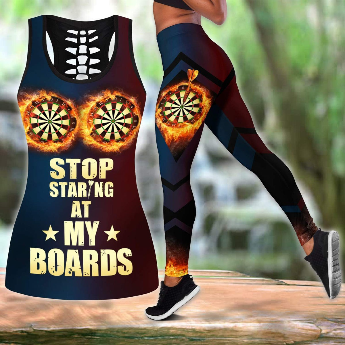 Stop Staring At My Board Legging Tanktop, Darts Player Legging Tanktop