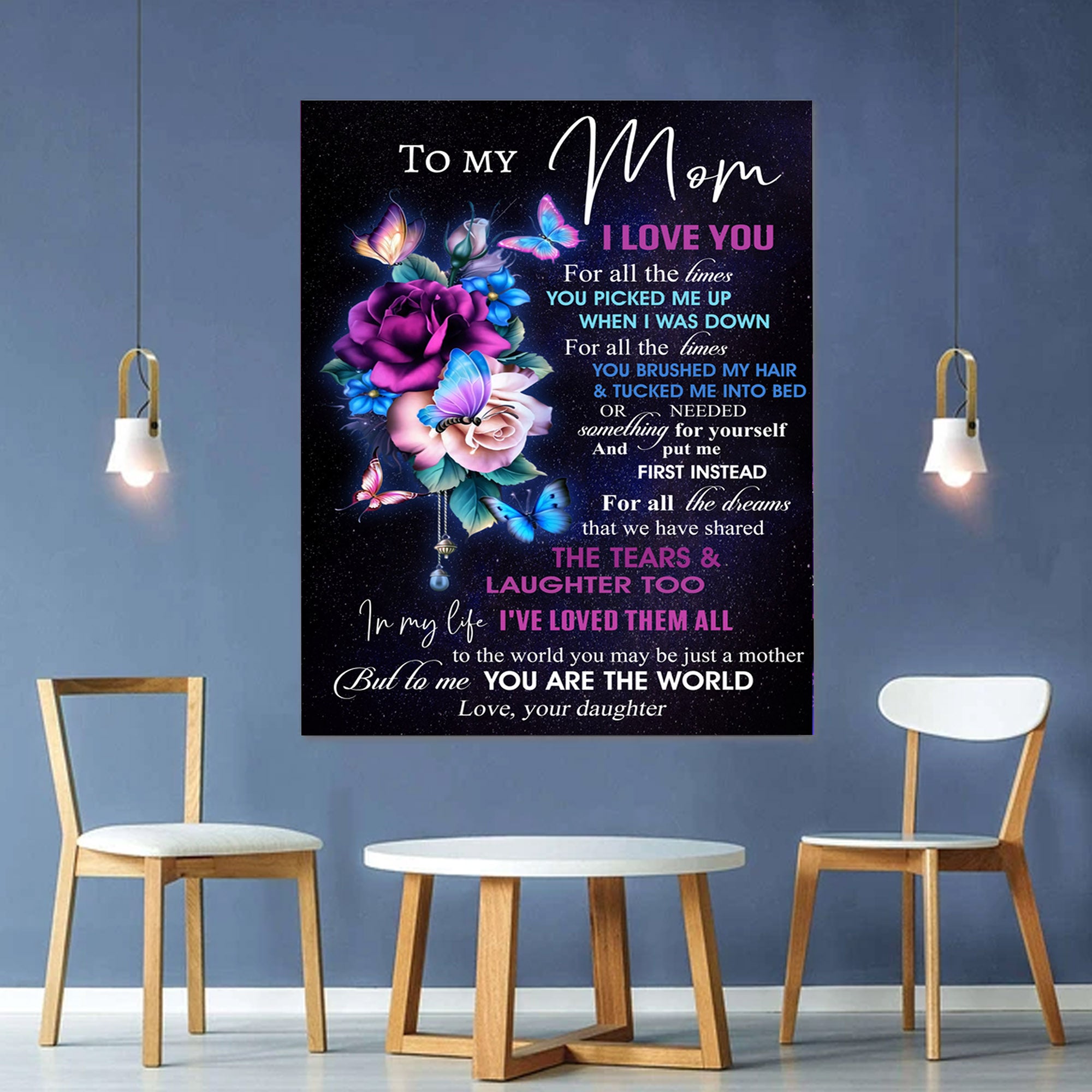 Mom Canvas From Daughter – I Love You For All The Times