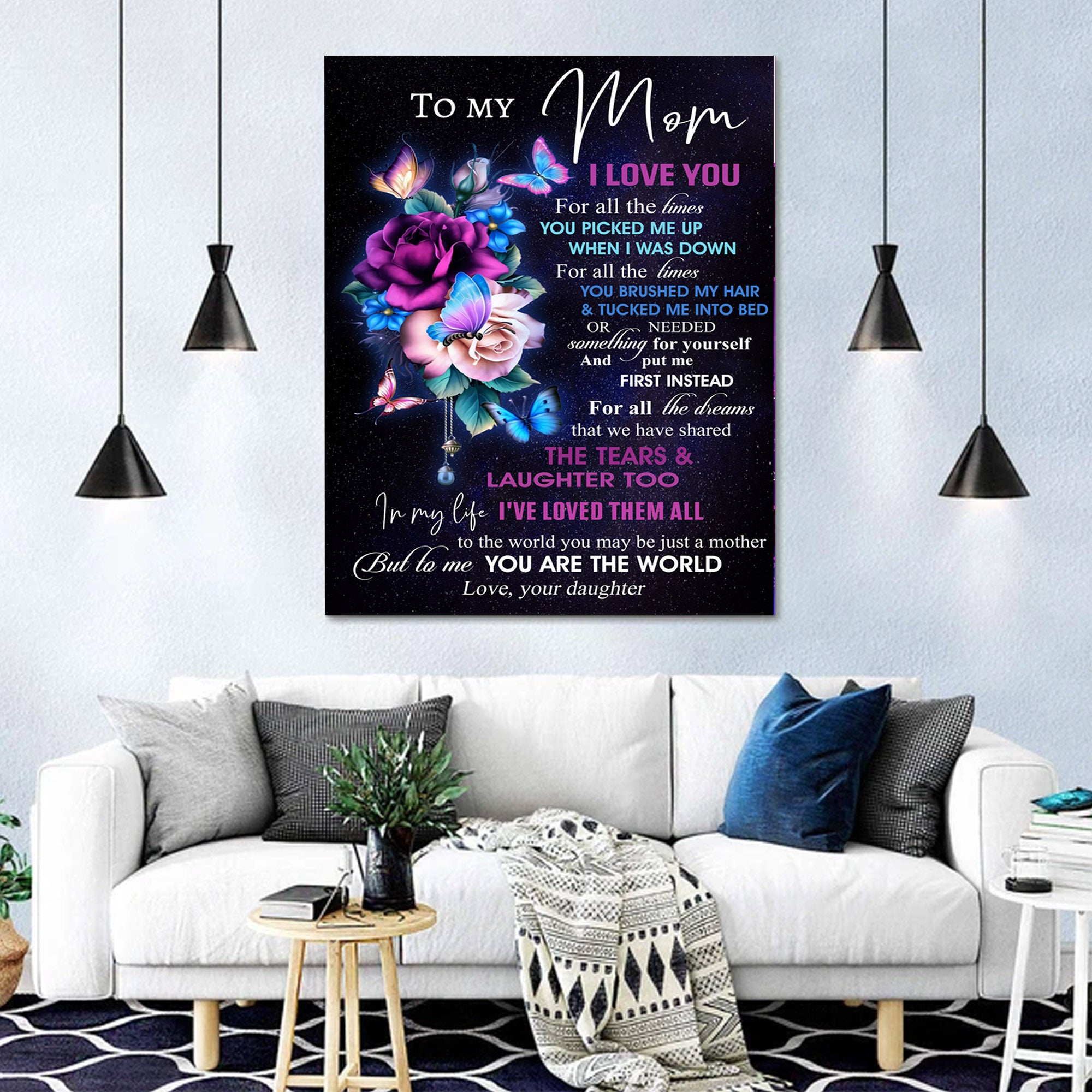 Mom Canvas From Daughter – I Love You For All The Times