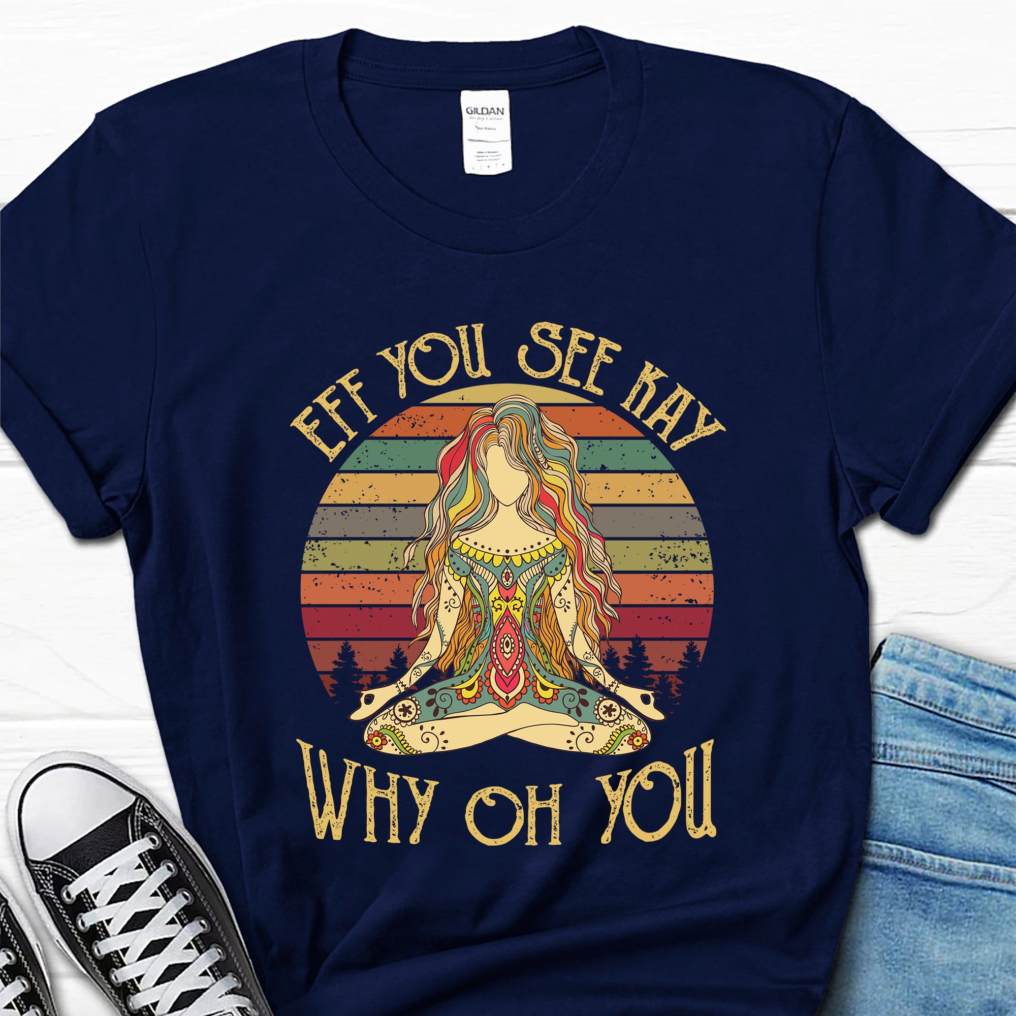 Vintage Eff You See Kay Why Oh You Tattooed Girl Yoga T-Shirt