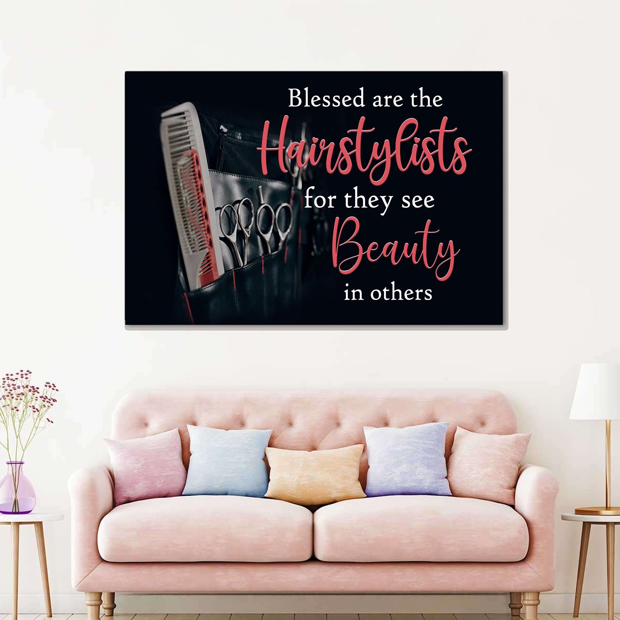 Blessed Are The Hairstylists Horizontal Canvas