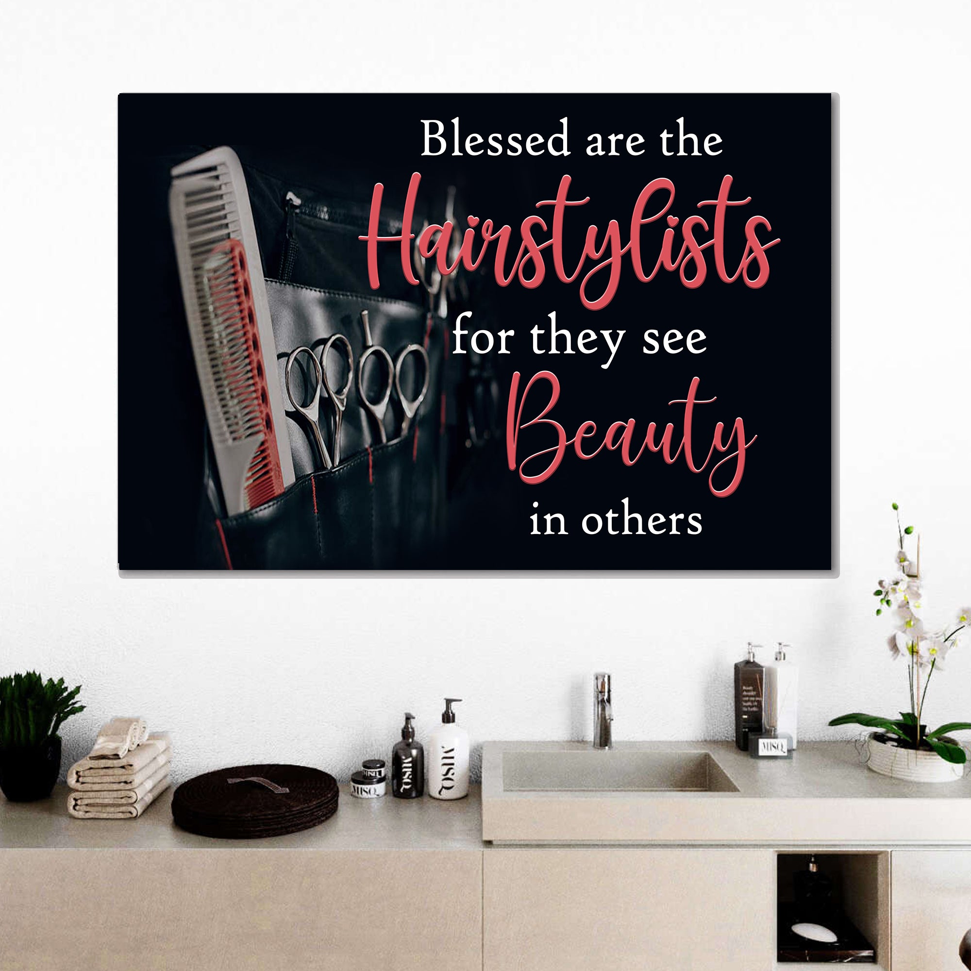 Blessed Are The Hairstylists Horizontal Canvas