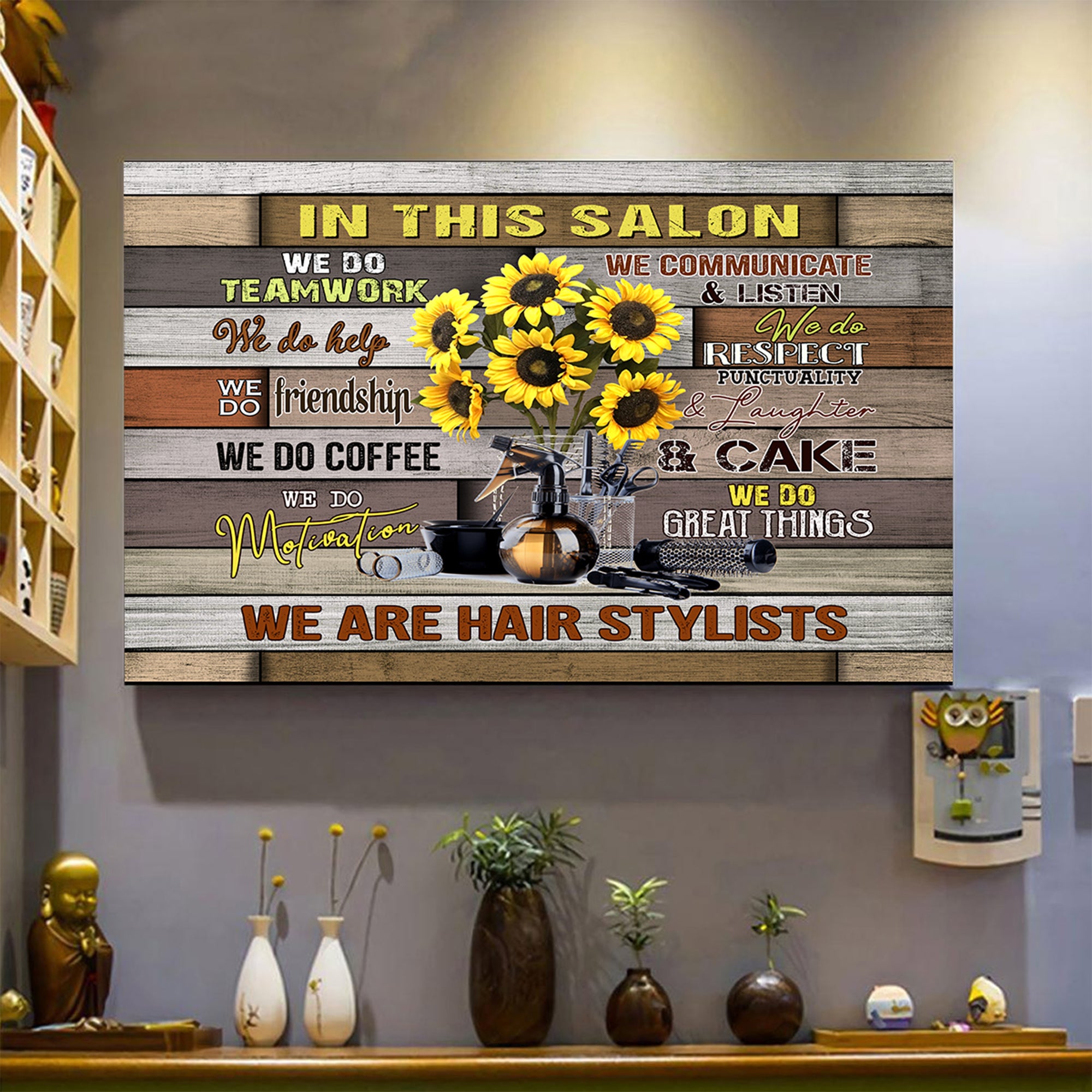 In This Salon We Are Hair Stylists Horizontal Canvas