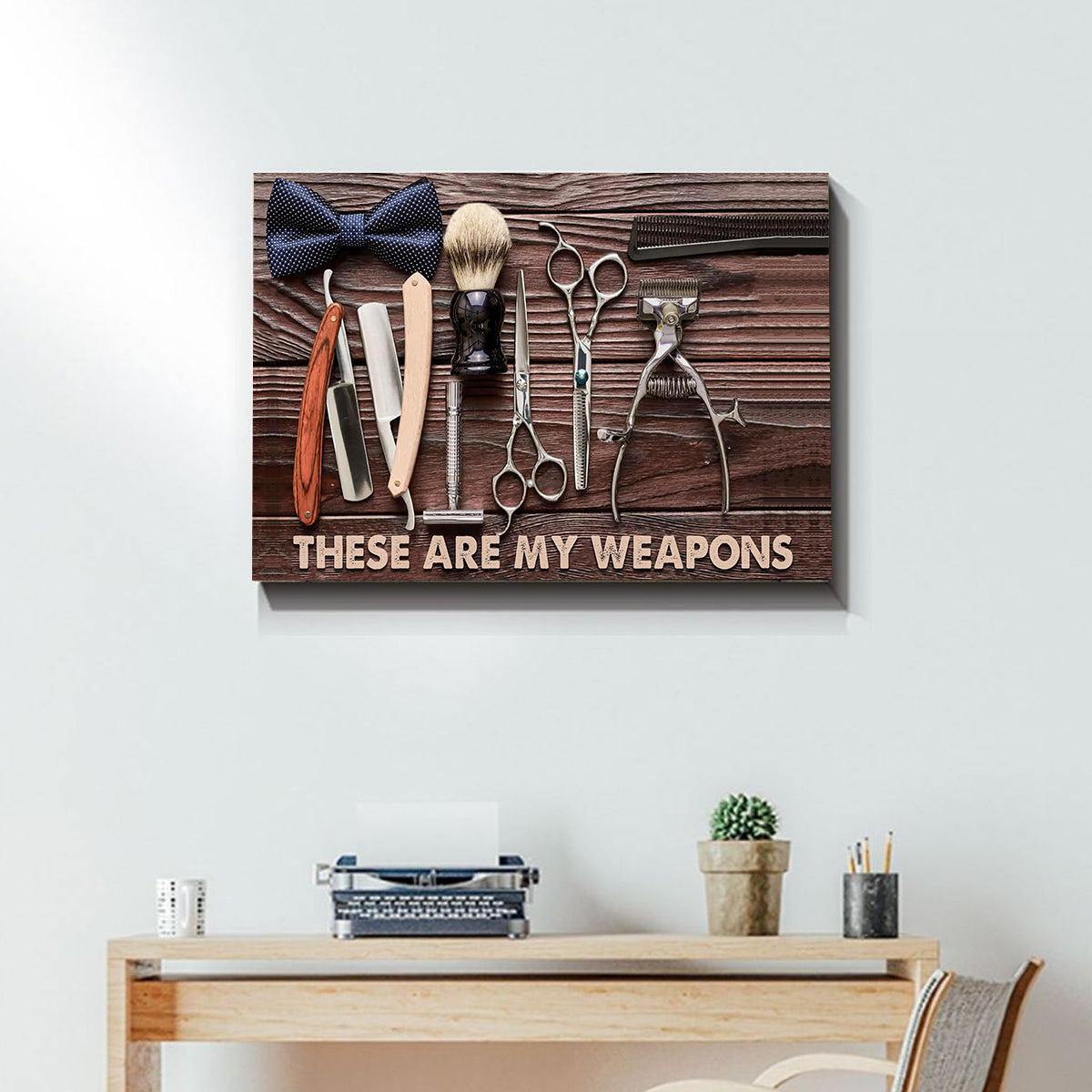 These Are My Weapons Hairstylist Horizontal Canvas