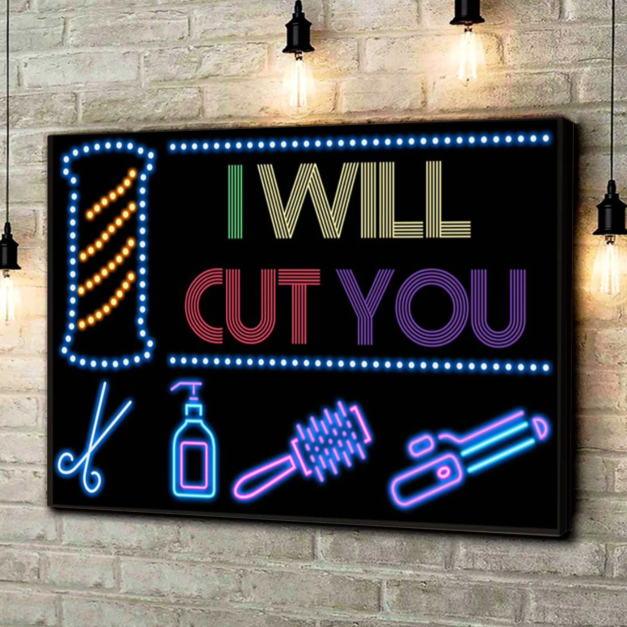 Hairstylist Canvas Wall Art – I Will Cut You