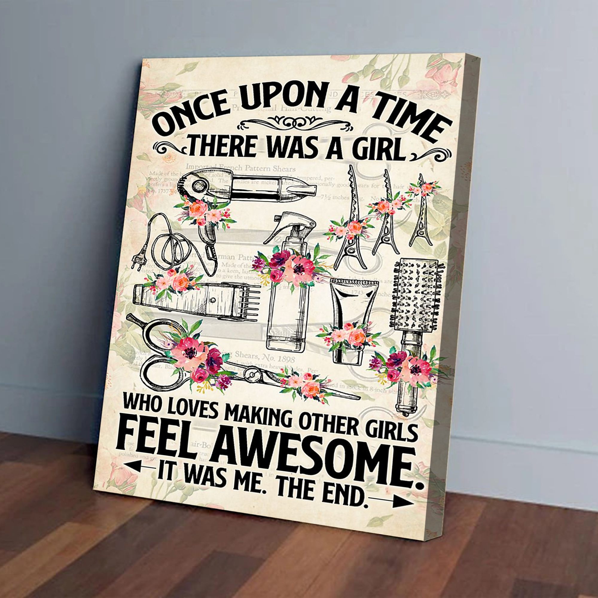 Hairstylist Canvas Wall Art – Hairstylist Who Loves Making Other Girls Feel Awesome