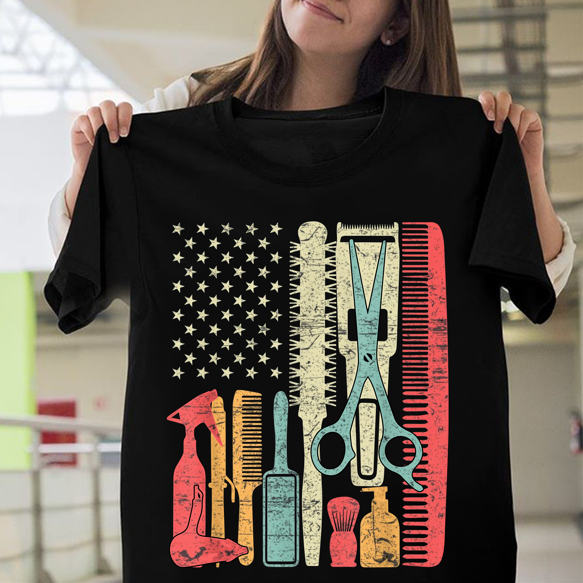 Hairstylist Tool Flag T-shirt