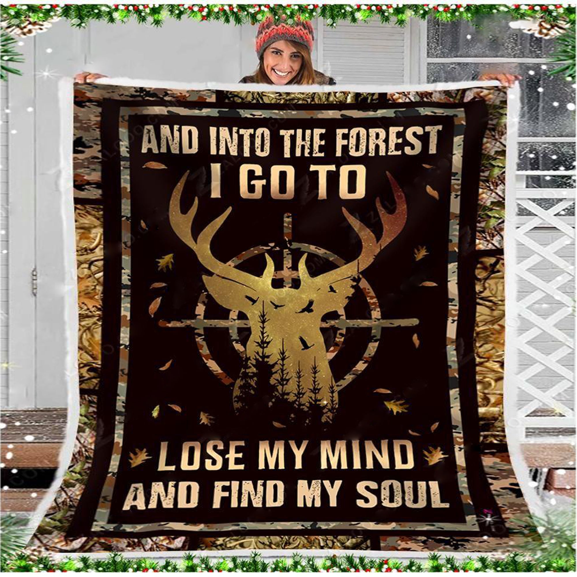 Hunting And Into The Forest Fleece Blanket, Sherpa Blanket