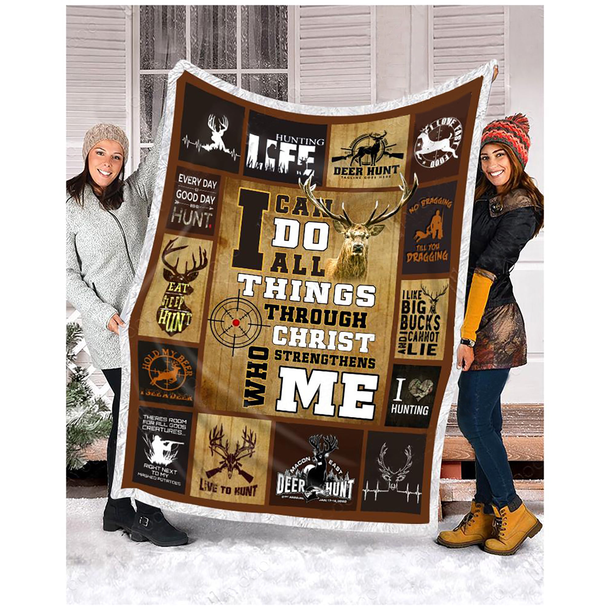 Hunting Blanket – I Can Do All Things Through Christ Who Strengthens Me