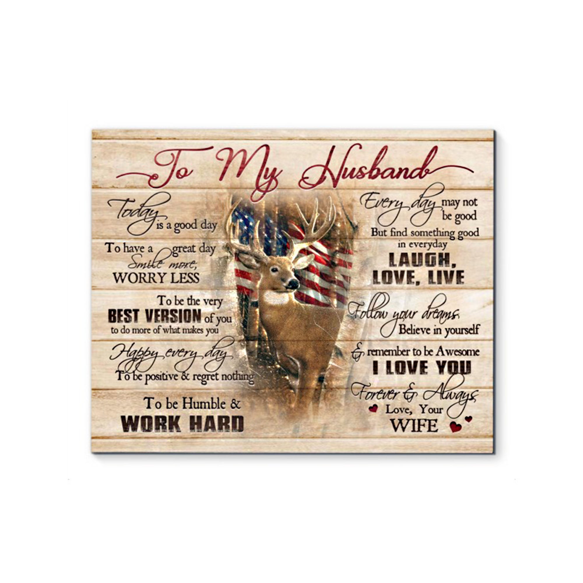 Hunting Canvas – Wife To Husband I Love You Forever And Always