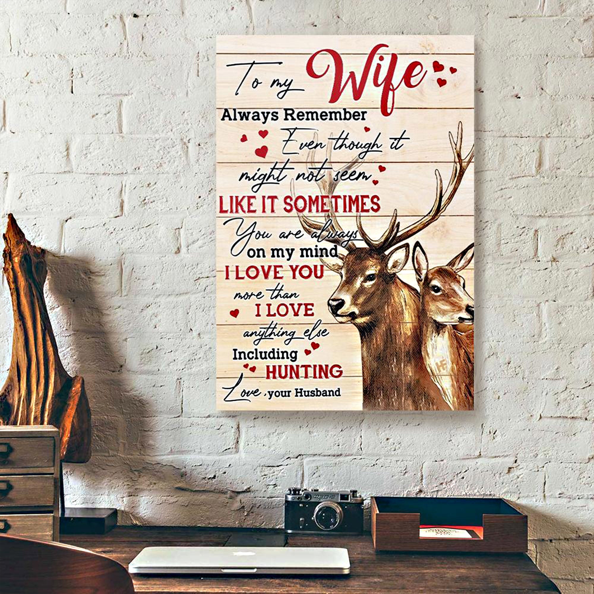 Hunting Canvas – Husband To Wife I Love You More Than Anything Else