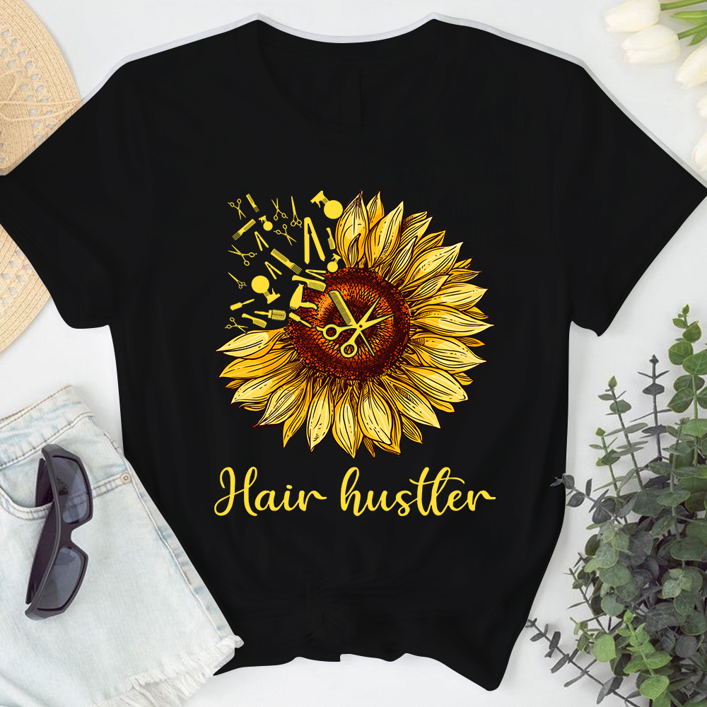 Hair Hustler Sunflower Hairstylist Tshirt