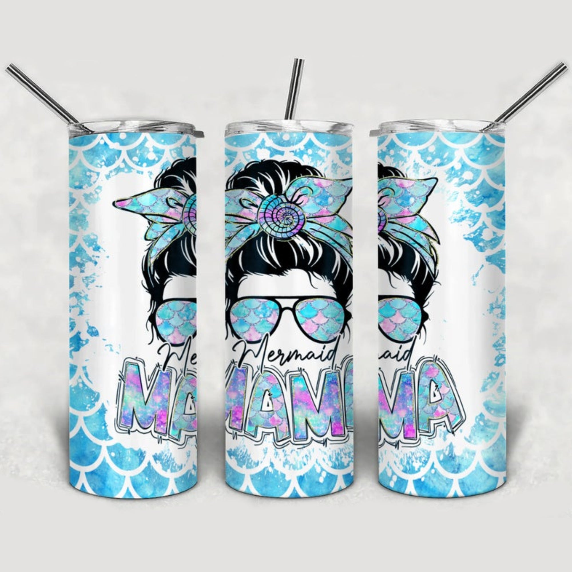 Mermaid Mama Skinny Tumbler