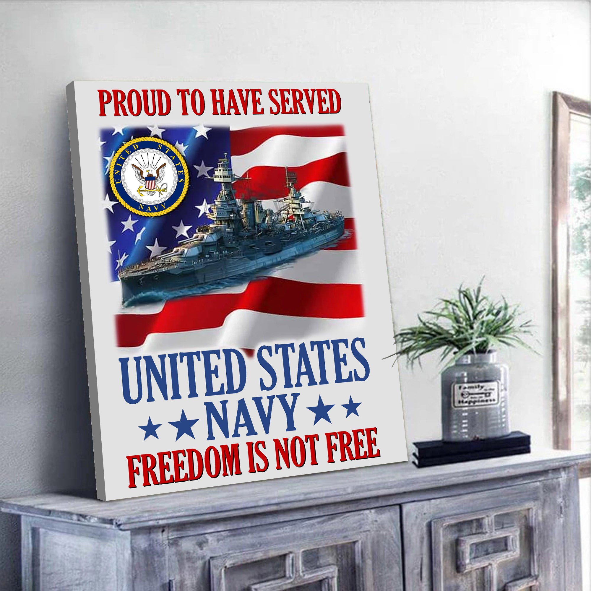Military Canvas – Proud To Have Served United States Navy