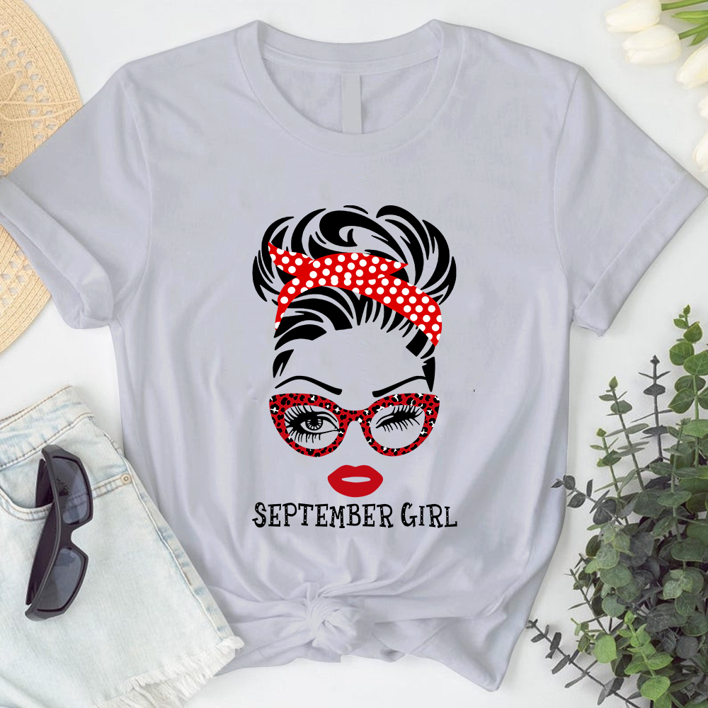September Girl Birthday Shirt For Women, Girls, Sister. Happy Birthday T-Shirt