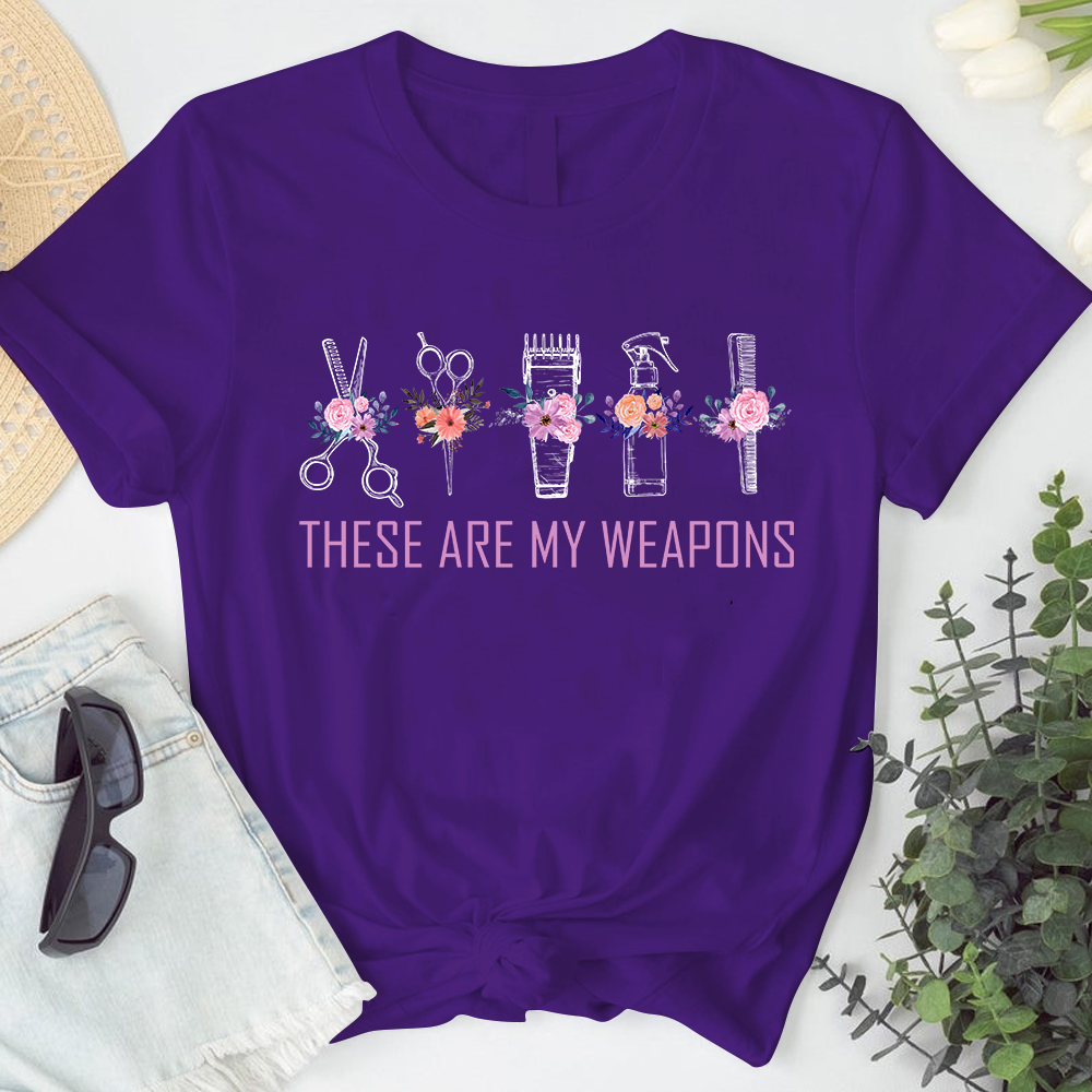 These Are My Weapons Hairstylist Tshirt