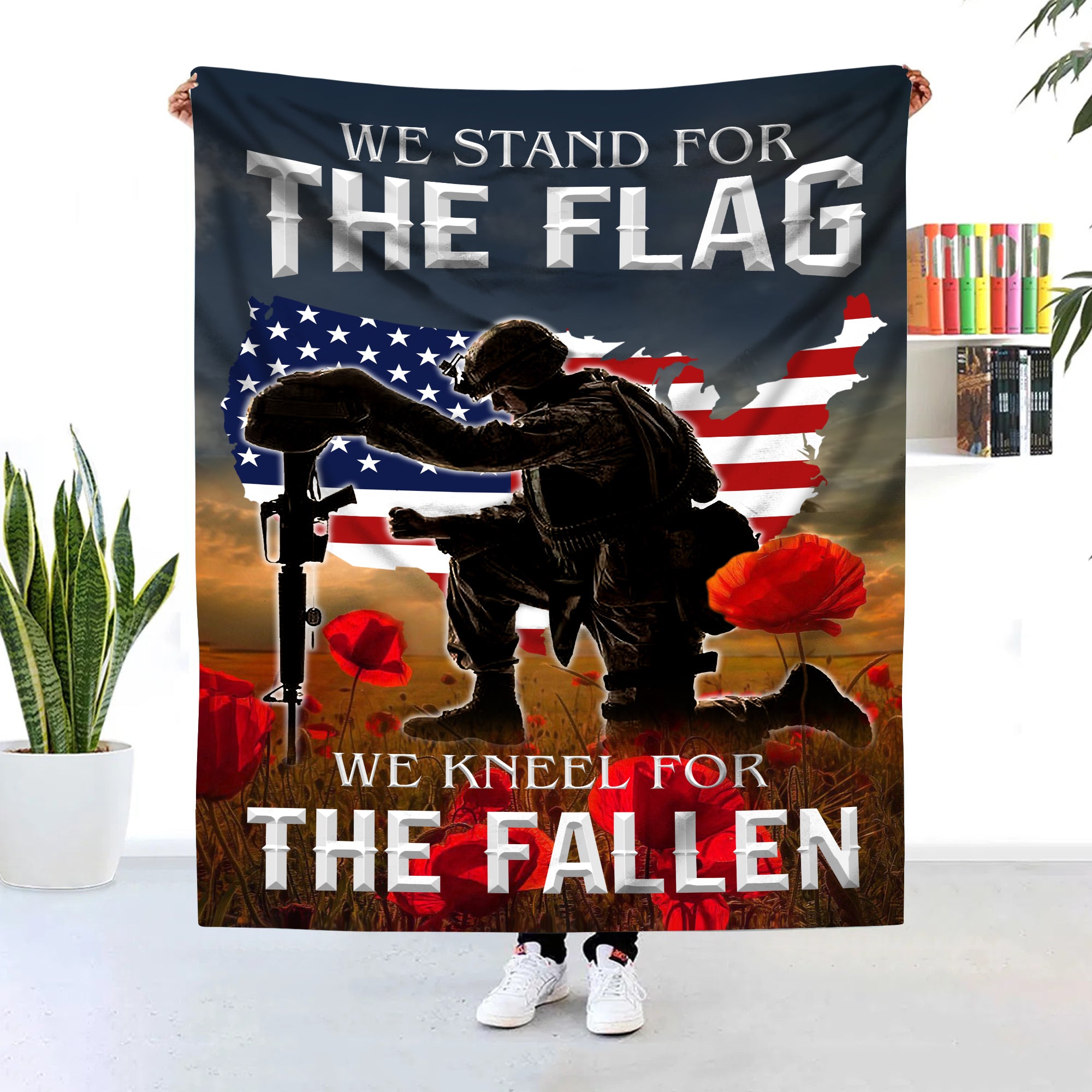 Veteran Blanket – Remembrance Day We Kneel For The Fallen