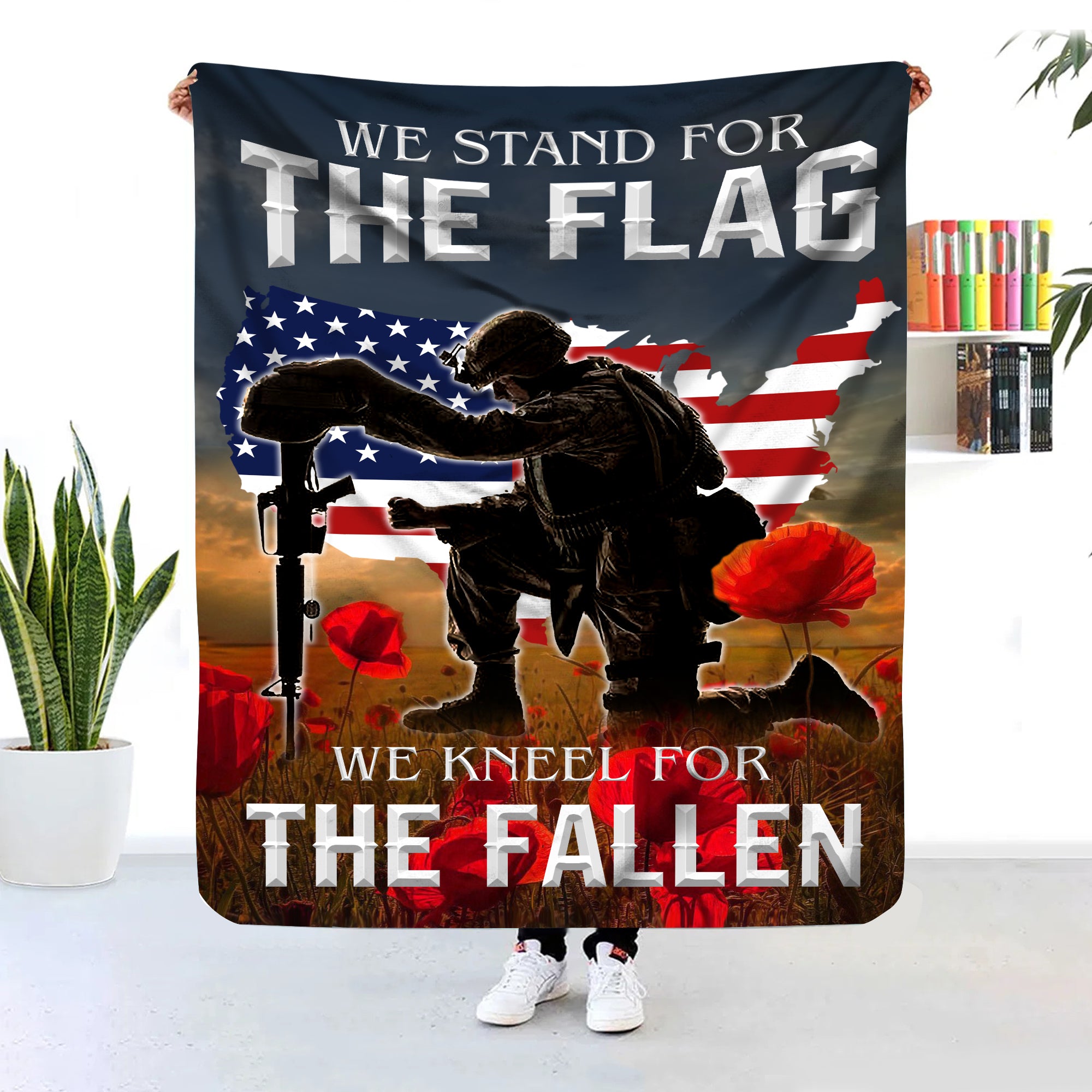 Veteran Blanket – Remembrance Day We Kneel For The Fallen