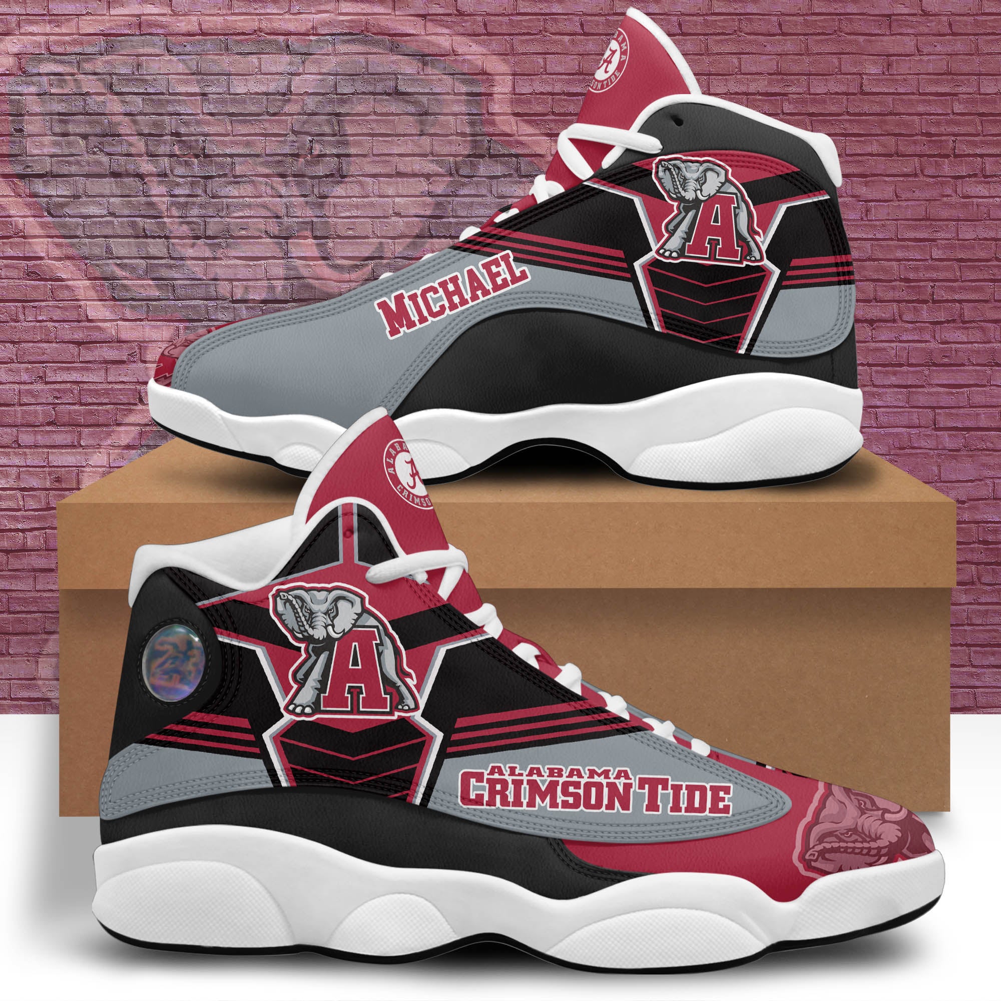 Alabama Crimson Tide Big Logo Shoes, Sneakers JD13