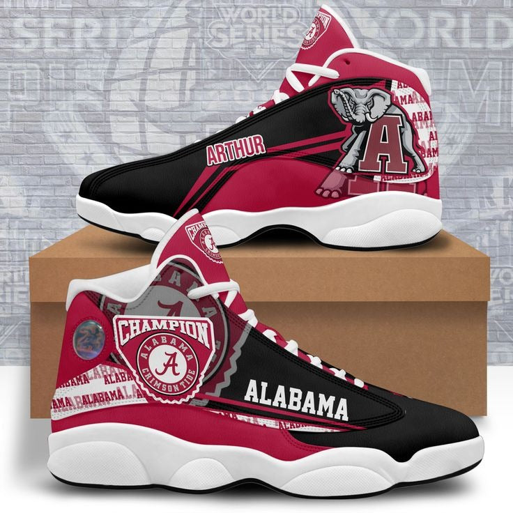 Alabama Crime Roll Big Logo Flowers Shoes, Sneakers
