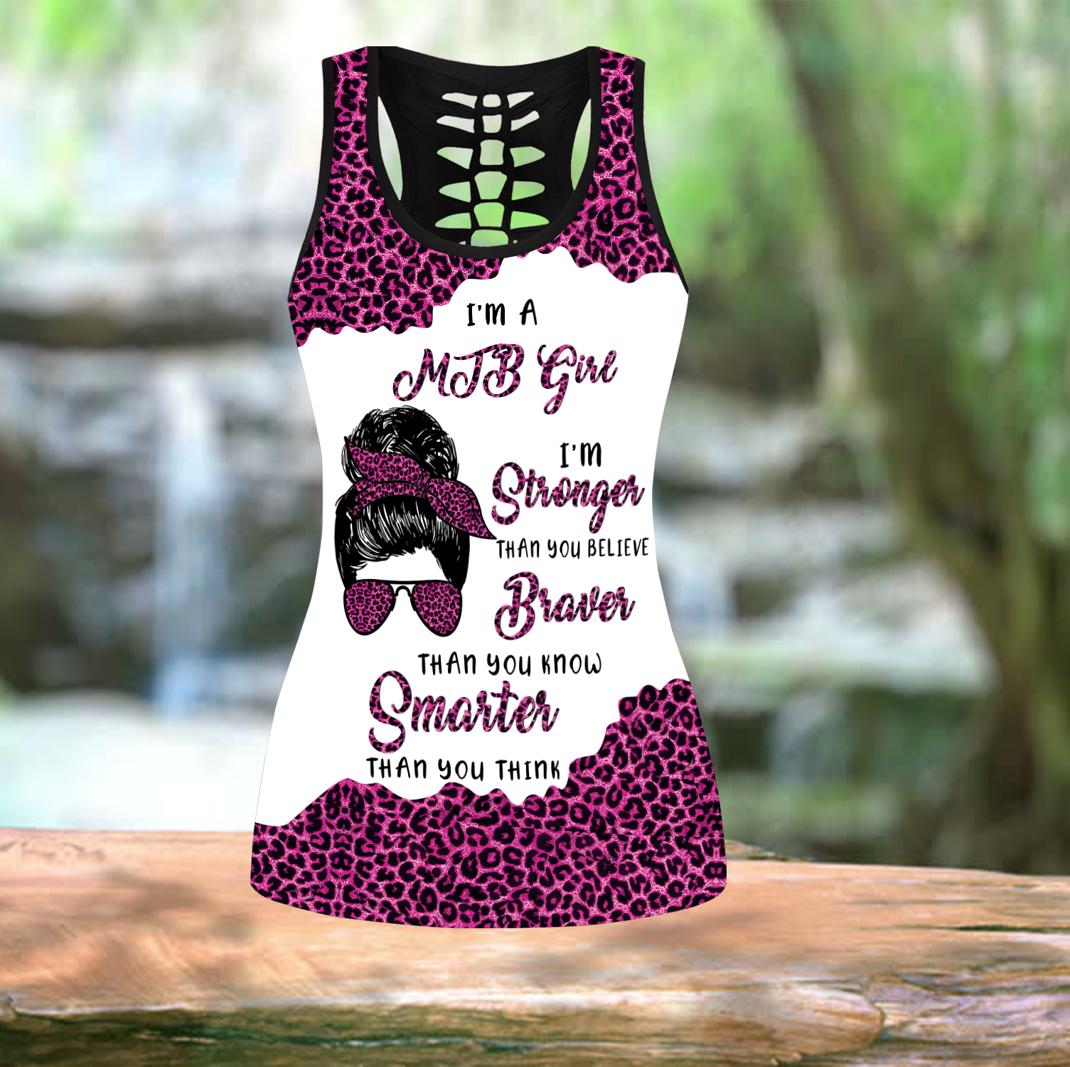 Personalized I’m A MTB Girl I’m Strong Purple Legging Tanktop, Custom MTB Girl Legging Tanktop