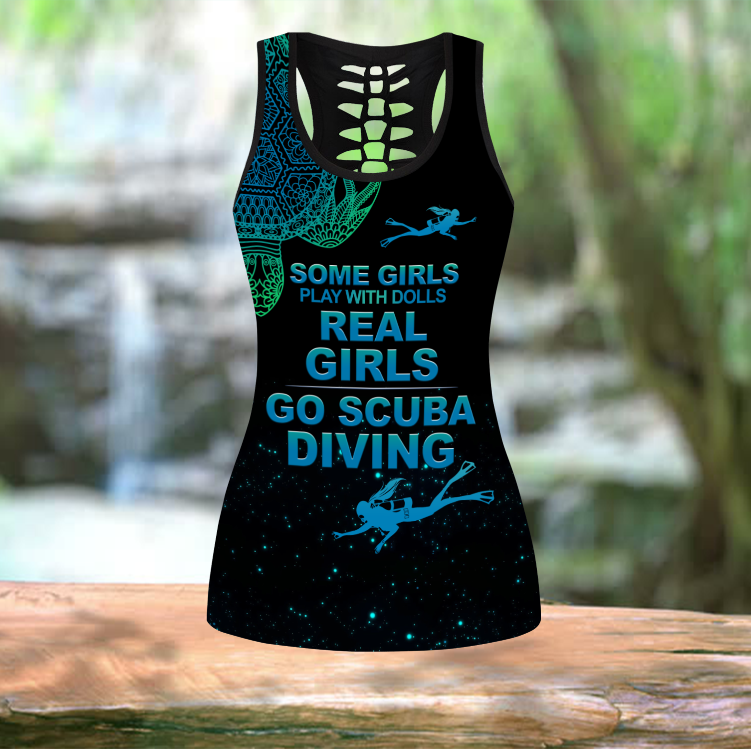 Scuba Diving Let The Sea Set You Free Legging Tanktop, Diving Legging Tanktop