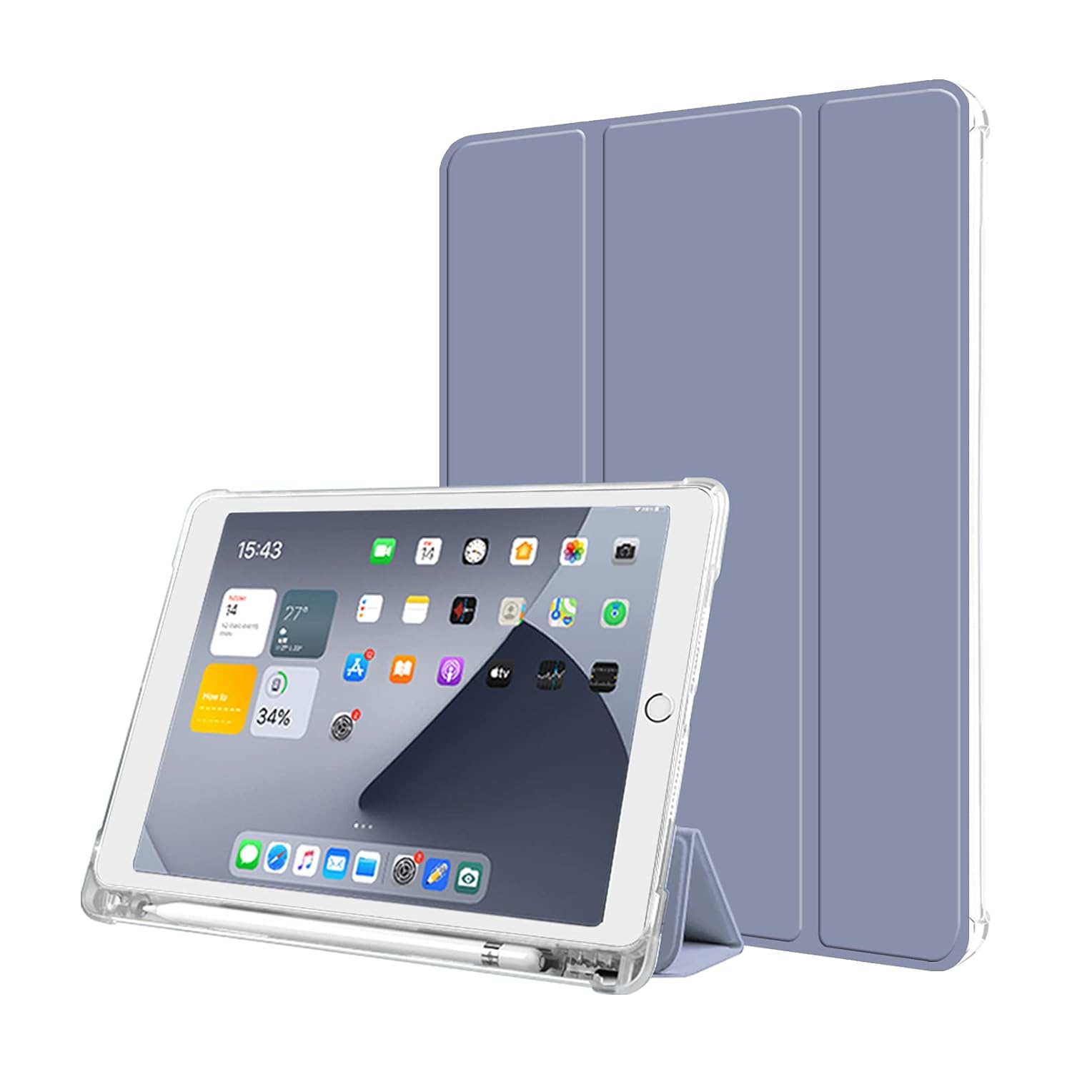 Case For Ipad 6Th/5Th Generation 9.7 Inch, Trifold Stand Auto Sleep/Wake Slim