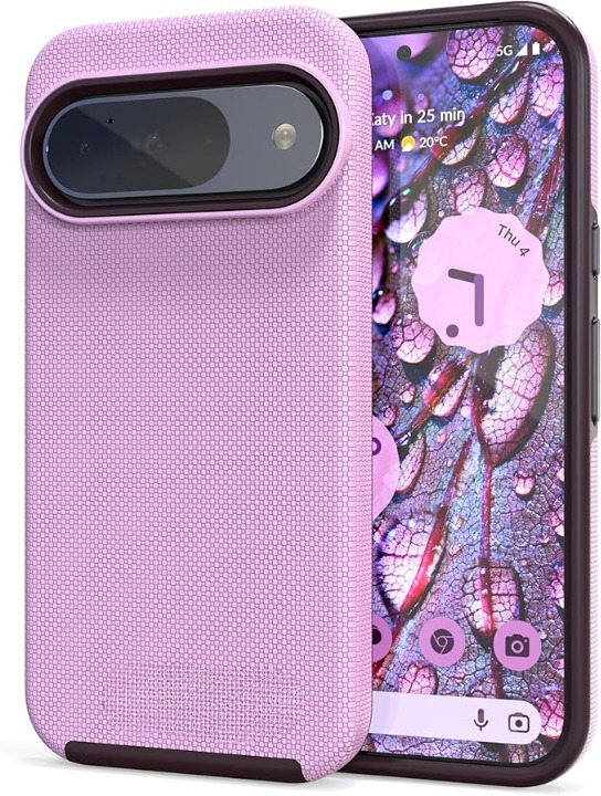 Dual Guard Shockproof Case for Google Pixel 9/9 Pro - Lilac, Dual Layer Protection