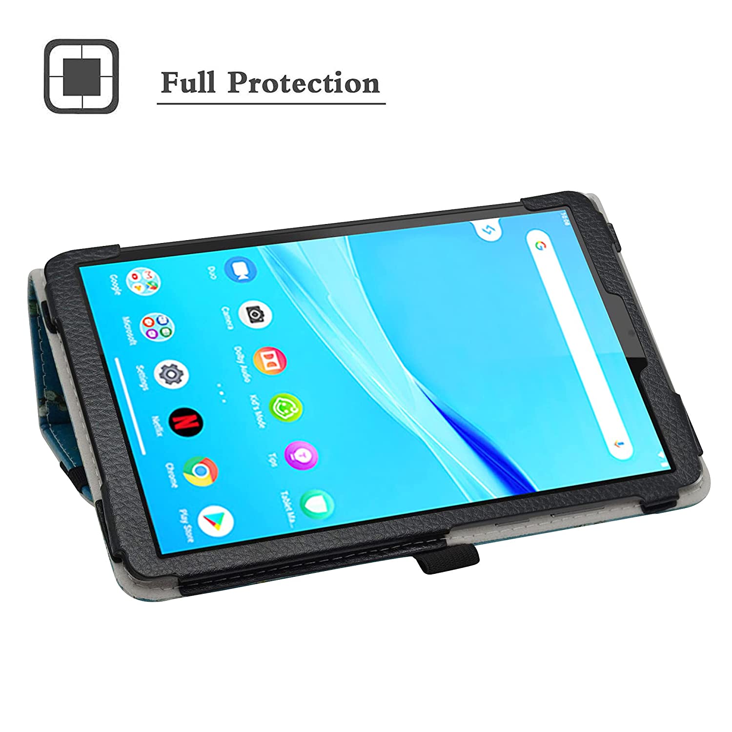 New For Lenovo Tab M8 Hd Case,Pu Leather Folio 2-Folding Stand Cover For 8