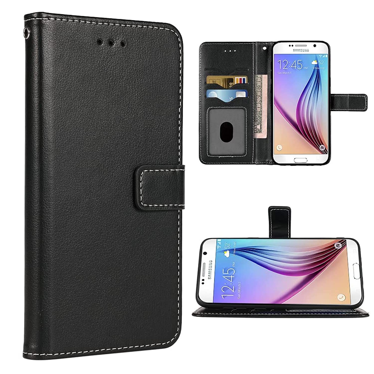 New For Samsung S6 Wallet Case And Wrist Strap Lanyard … –