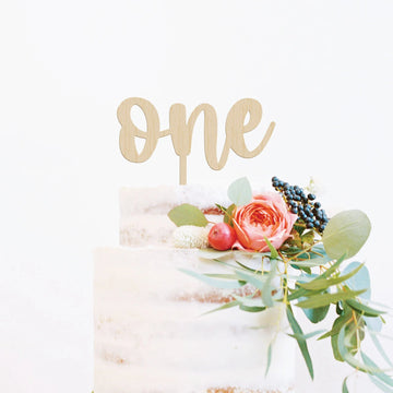 Wood One Sign Photo Prop for First Birthday – Birch Bar + Co.