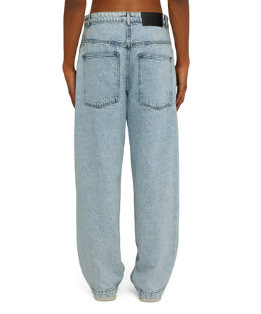 elkaar Experiment Lezen Straight-leg baggy jeans with oblique buttoning – MSGM Markets