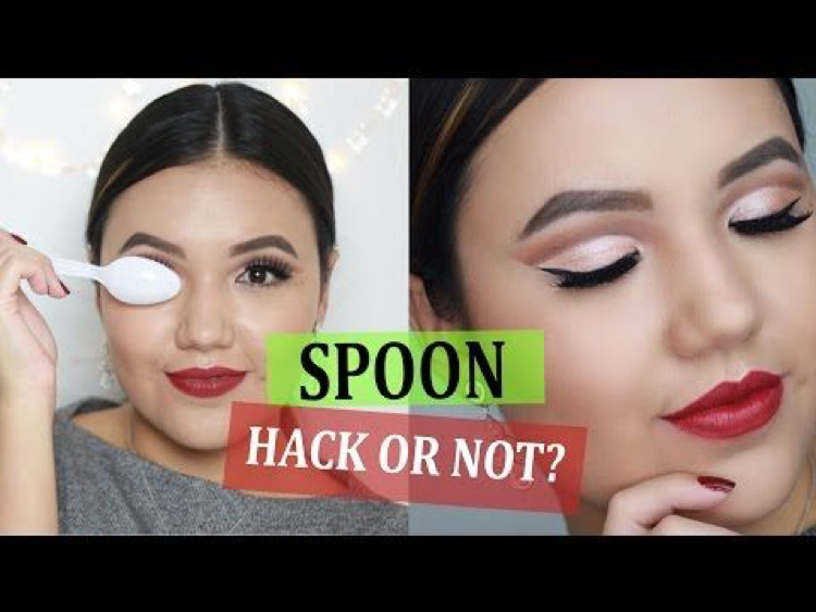 Get a cut crease with a spoon