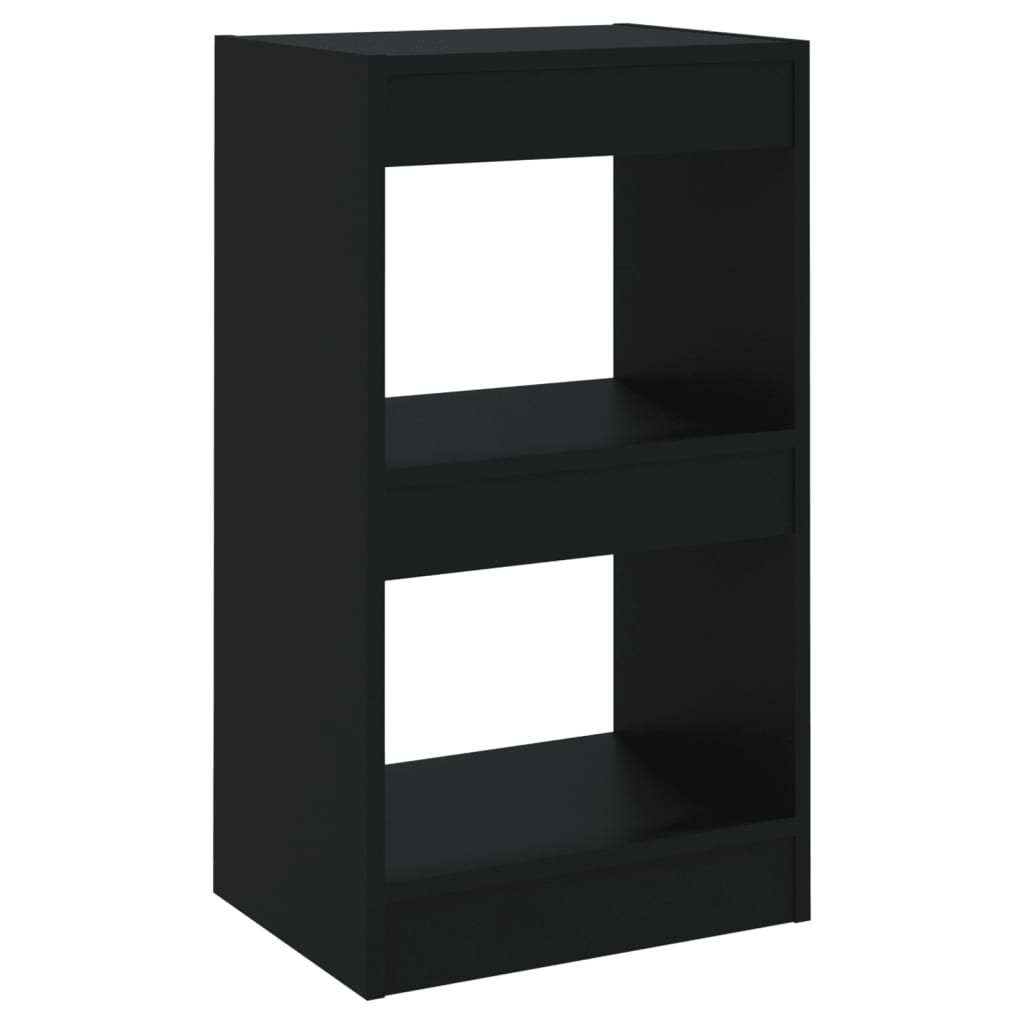 Book Cabinet/Room Divider Black 15.7"x11.8"x28.3"
