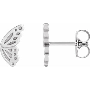 Sterling Silver Butterfly Wing Earrings - Lillybet Jewelry LLC