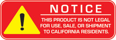 Note - No California Sales