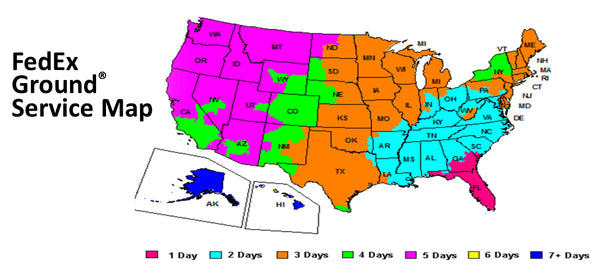 FedEx Ground Shipping Map